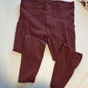 Burgundy lululemon leggings